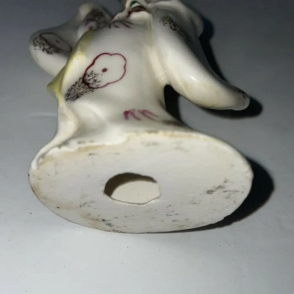 Vintage Hand Painted Porcelain Figurine Of Japanese Geisha Unmarked